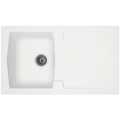 Evier à encastrer résine SMC 1 cuve blanc uni longueur 86 cm MODERNA