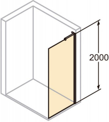 Retour pour paroi PUREDAY verre TIMELESS profilé noir 90 cm - ALTERNA