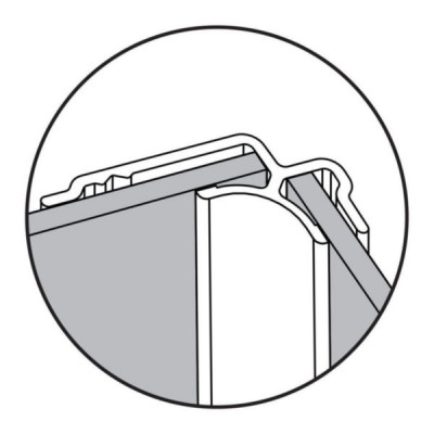 Profilé aluminium Decofast angle en L blanc longueur 2000 mm ACOVA