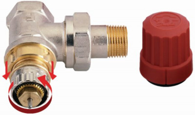 Robinet thermostatisable réglable RA-N équerre diamètre 3 / 8'' 12 x 17 DANFOSS