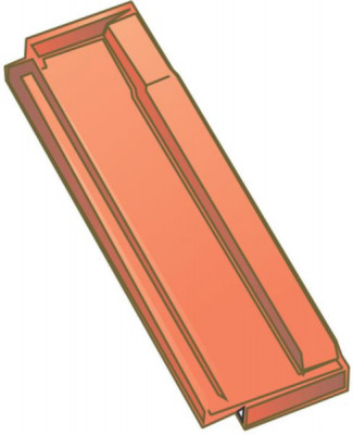 Demi-Tuile 5XLQ rouge flammé CH II TERREAL