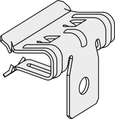 Clip de support horizontal hauteur 20 mm 1,6-4,8 6 mm 100 EUROCOUSTIC