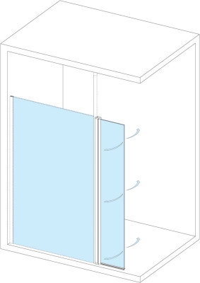 Porte mobile pour adaptation mat pour Paroi Concerto Walk 45 cm, finition transparent - ALTERNA
