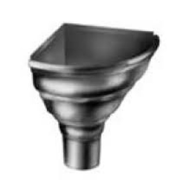 Cuvette 1/2 ronde d'angle zinc naturel diamètre 100mm UM UMICORE VMZINC