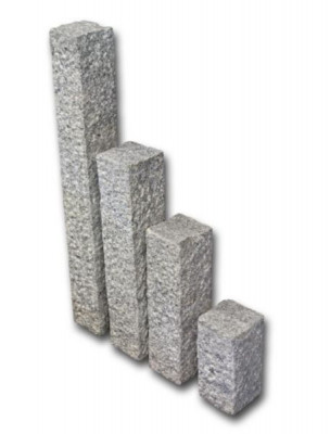 Palissade en granit brochée gris 12 x 12 x 60 cm PIERRES DE L'EST