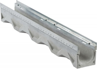 Caniveau Filcoten Tec diamètre nominal 100 0/0 avec grille caillebotis C250 en 1m 1000 x 132 mm BIRCO