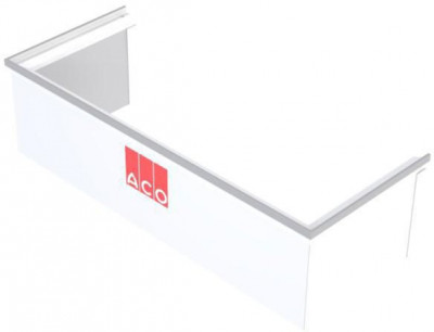 Réhausse 400 x 1000 avec armature + Kit de montage 1060 x 428 mm ACO