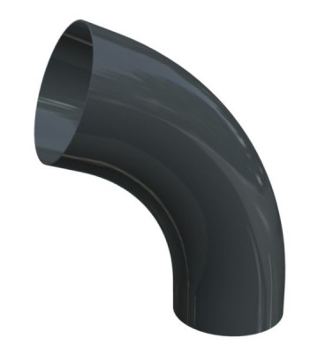 Coude cintré 72° chromo gris anthracite diamètre 100 mm HILD