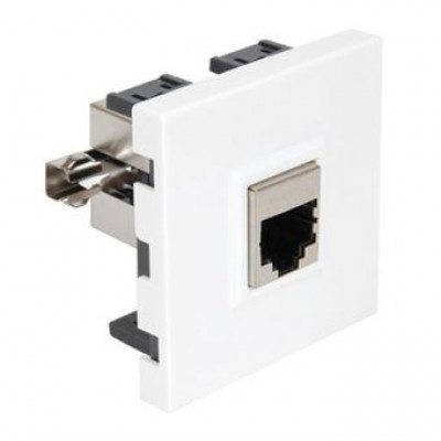 Méca prise RJ45 Casual blanc brillant DEBFLEX