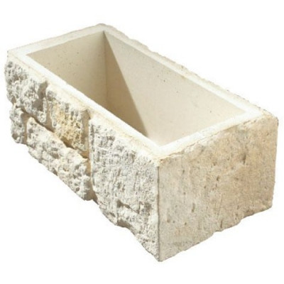 Bloc Muréal aspect moellon ton pierre 52 x 26 x 20 cm NOVADAL PRIVAT