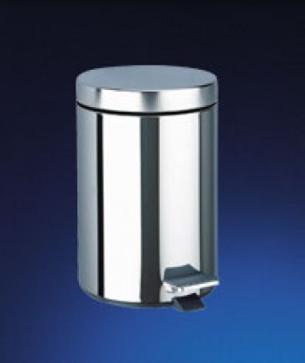 Poubelle ronde à pédale inox DELABIE