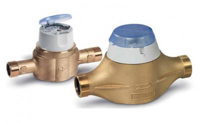 Compteur divisionnaire volumétrique Aquadis eau chaude avec émetteur wireless Mbus monté et programmé longueur 110 diamètre nominal 15 20 x 27 ITRON