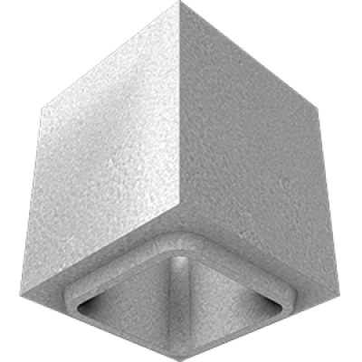 Boisseau Pouzzolane plein pour pilier 20x20x33 cm épaisseur 5 cm THEBAULT