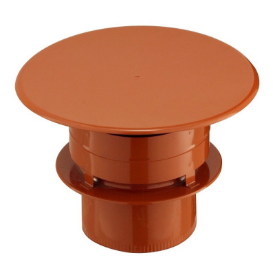 Chapeau de pluie aspirateur couleur brique CA150 diamètre 150 mm POUJOULAT