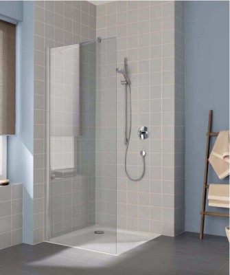 Paroi fixe WALK IN argent poli Cadaclean ROTHALUX