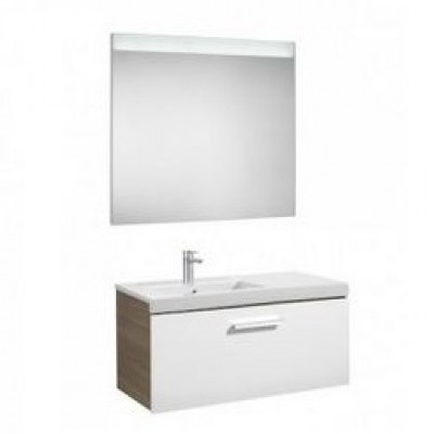 Pack Unik Prisma 1 tiroir + miroir Led 900 G ASHW ROCA