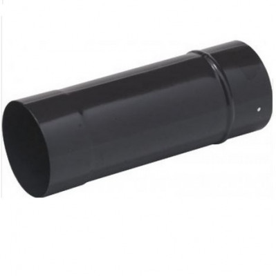 Tuyau émaillé noir mat diamètre 153 mm 66 cm TEN