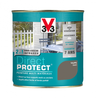 Peinture Direct Protect satiné taupe 1,5 l V33