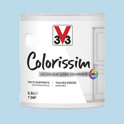 Peinture bleu céleste satin 0,5 l V33