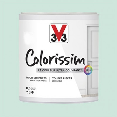 Peinture vert d'eau satin 0,5 l V33