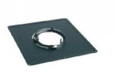 Plaque de propreté carrée inox noir diamètre 80mm TEN