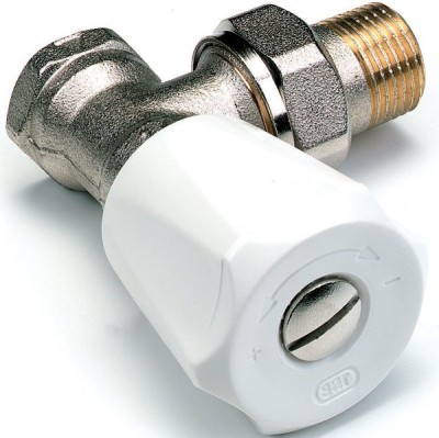 Robinet double réglage équerre nickelée 15x21 COMAP