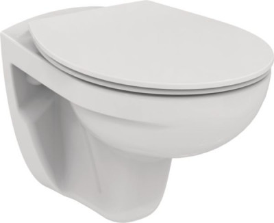 Pack cuvette WC suspendue Ulysse sans bride abattant standard ultrafin PORCHER