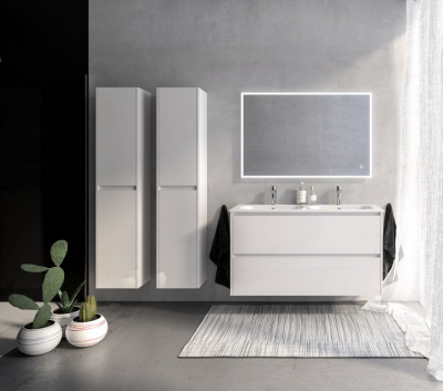 Colonne All Day 2 portes blanc brillant réversible 100
