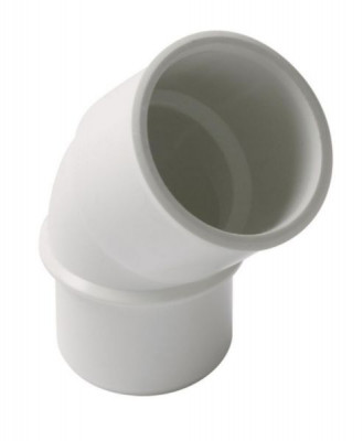 Coude simple male femelle 45° diamètre 32mm blanc NICOLL