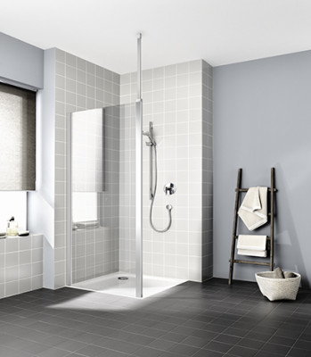 Paroi de douche Cada CC WDW 10020 VPK argent poli verre clair ROTHALUX