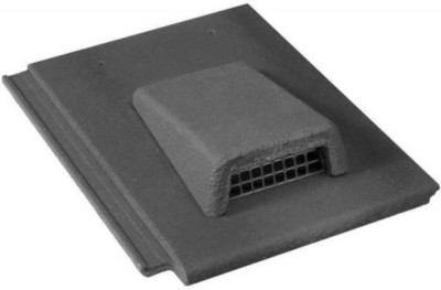 Tuile chatière grillagée Innotech béton minéral - graphite MONIER