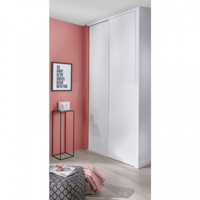 Porte de placard Glisseo frêne blanc 246,4 x 76,6 cm