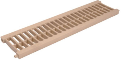 Grille caniveau PVC légère sablé 130 mm NICOLL