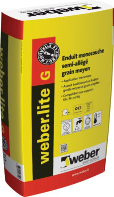 Enduit Weber.Lite G blanc cassé 001 25 Kg WEBER