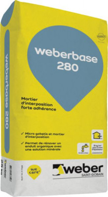 Mortier technique d'interposition Weberbase 280 sac de 25 kg WEBER