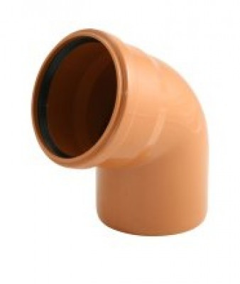 Coude d'assainissement PVC orange KGB 67° diamètre 125 mm REHAU TP