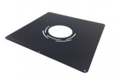 Plaque de liaison noire diamètre 155-161 pour adaptateur 400x400x10mm TEN