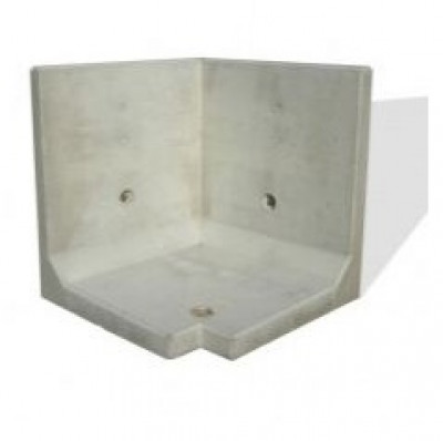 Mur de soutènement d’angle 90 gris 130 x 49 x 49 mm BIVOIS