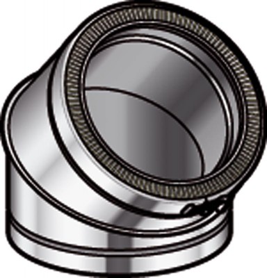 Elément de coude 45° diamètre 230mm EC 45-230 POUJOULAT