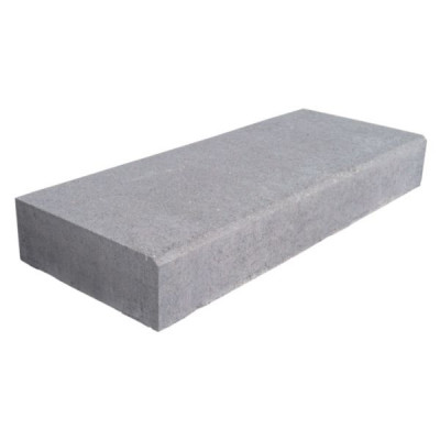 Bloc de marche en béton lisse gris 80 x 40 x 14 cm SEPA