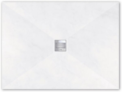 Revêtement rectangulaire Fundo Top Primo écoulement centré blanc 1200 x 900 mm WEDI