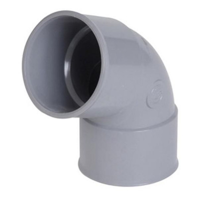 Coude femelle-femelle 67°30 PVC gris 63 mm NICOLL