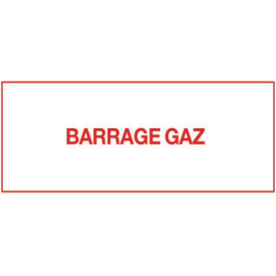 Etiquette barrage gaz 150 x 75 mm SELF CLIMAT