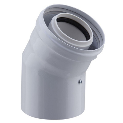 Elément coudé à 30° EP pour chaudière étanche EC 30° 60 EP 60 / 100 mm POUJOULAT