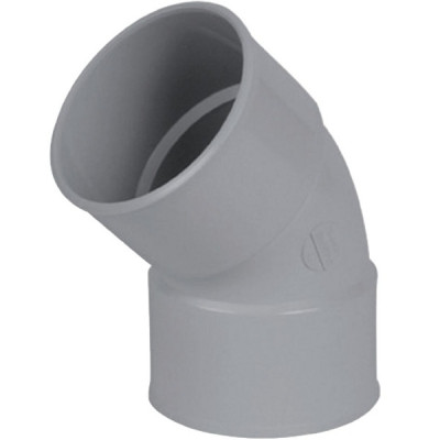 Coude femelle-femelle 45° PVC gris 80 mm NICOLL