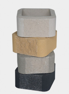 Elément pilier gris targa 40 x 40 x 20 cm   BETON