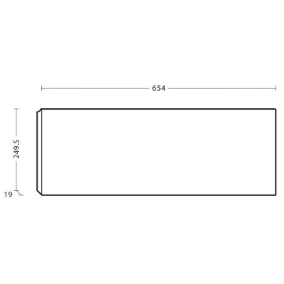 Façade tiroir pour meuble sous-vasque Design avec motif géométrique blanc 19 x 249 x 651 mm