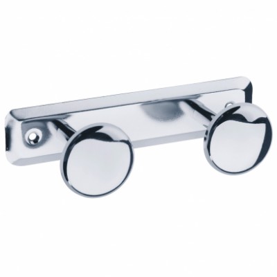 Porte peignoir 2 têtes chromé PELLET