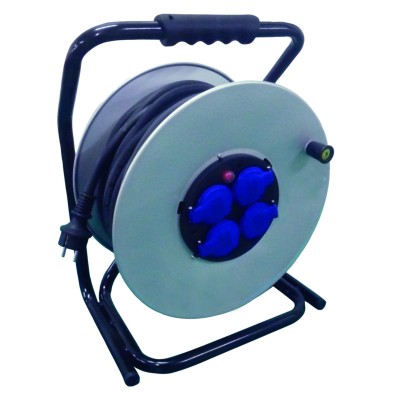 Enrouleur câble HO7RNF 3G2,5 flasque métal longueur 40m NOVIPRO