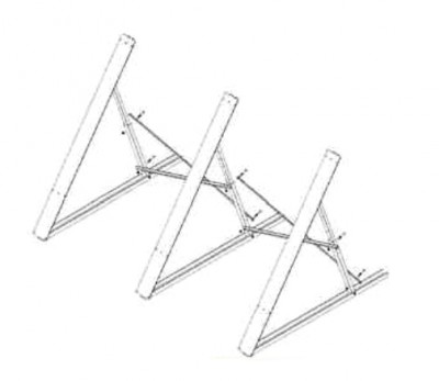 Set de fixation toiture plane 2 capteurs 200AI H CHAPPEE